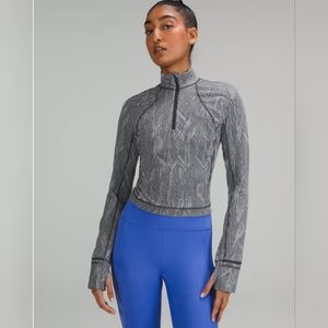 NWT Lululemon Rulu run cropped half zip jacket